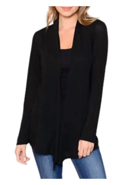 Chris & Carol Soft Solid Cardigans In Black