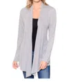 Chris & Carol Soft Solid Cardigans In Heathered Grey In Grey