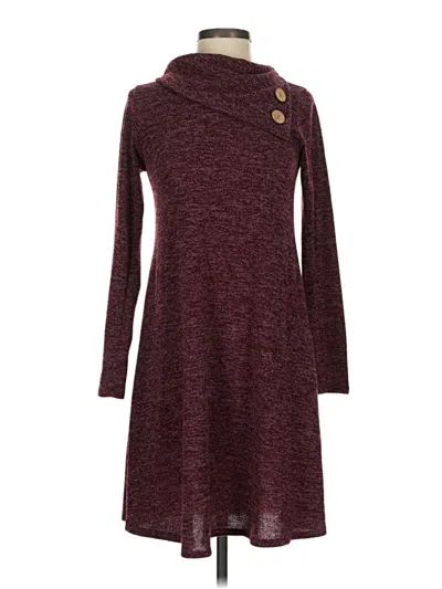 Pre-owned Chris & Carol Turtleneck Sweater In Burgundy