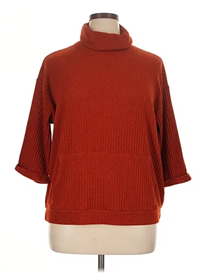 Pre-owned Chris & Carol Turtleneck Sweater In Red