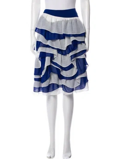 Pre-owned Chris Benz Colorblock Pattern Knee-length Skirt In Multi