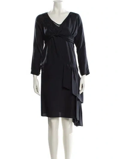 Pre-owned Chris Benz Silk Mini Dress In Black