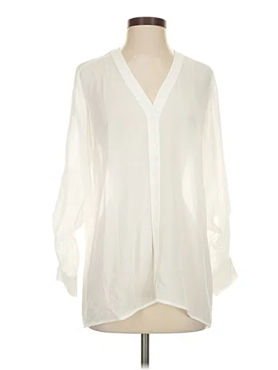Chris Gramer Long Sleeve Blouse In White