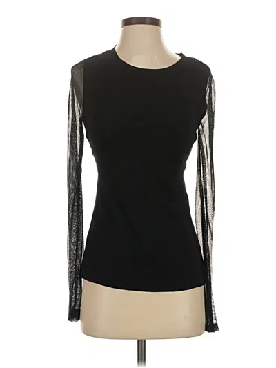 Pre-owned Chris Gramer Long Sleeve Top Black Boatneck Tops