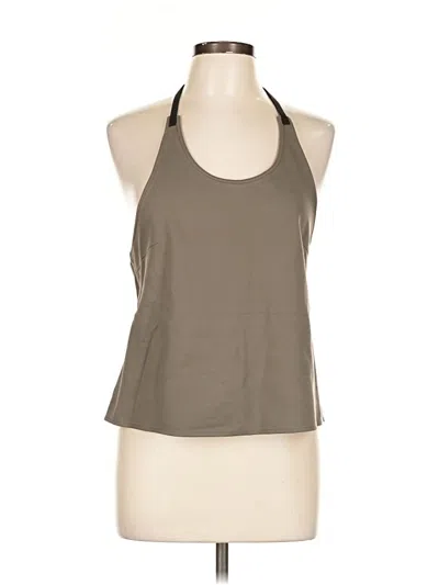 Pre-owned Chris Gramer Tank Top Tan Halter Neckline Tops In Brown