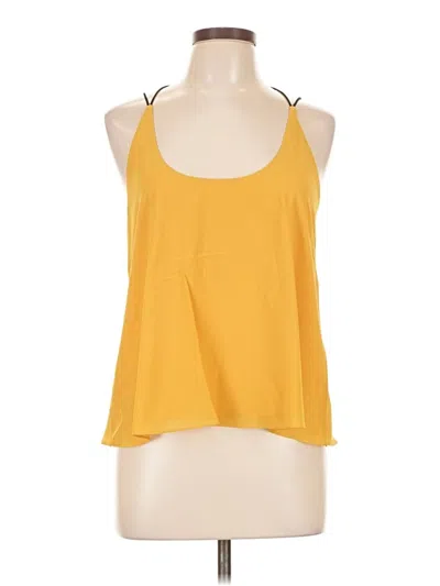Pre-owned Chris Gramer Tank Top Yellow Halter Neckline Tops