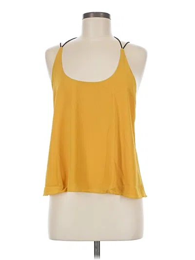 Pre-owned Chris Gramer Tank Top Yellow Halter Neckline Tops