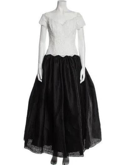 Pre-owned Chris Kole Lace Long Dress In Black