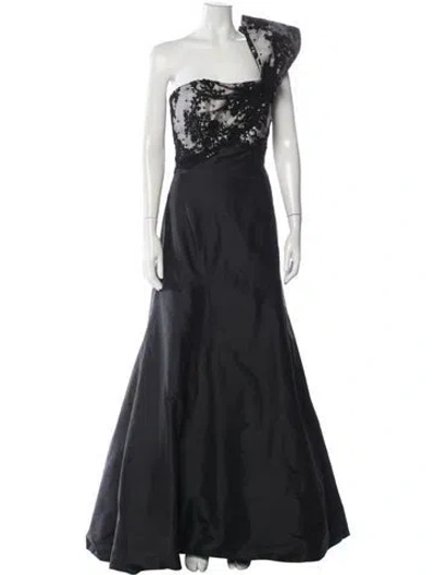 Pre-owned Chris Kole Silk Long Dress In Gray