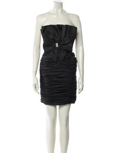Pre-owned Chris Kole Strapless Mini Dress In Black