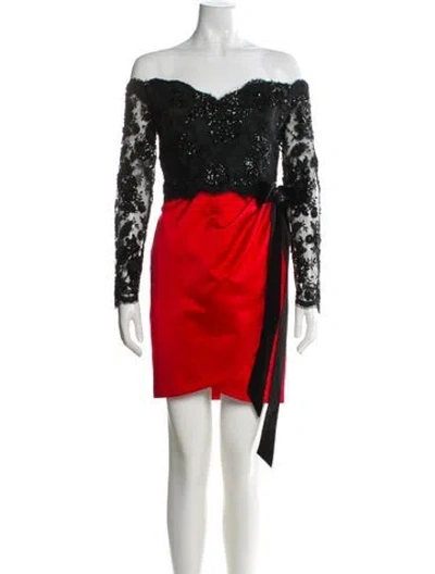 Pre-owned Chris Kole Vintage Mini Dress In Red