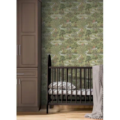 Chris Loves Julia Bramble Forest Peel And Stick Wallpaper In Green