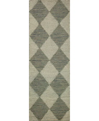 Chris Loves Julia Francis Fra-01 2'6" X 9'9" Runner Area Rug In Blue,gray