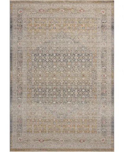 Chris Loves Julia Ida Ida-02 6'3''x9'4'' Area Rug In Slate,gold