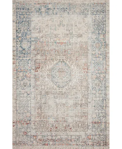 Chris Loves Julia Jules Jul-07 2'3" X 3'9" Area Rug In Ivory,blue