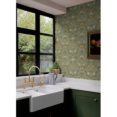 Chris Loves Julia Melograno Moss Peel And Stick Wallpaper In Green