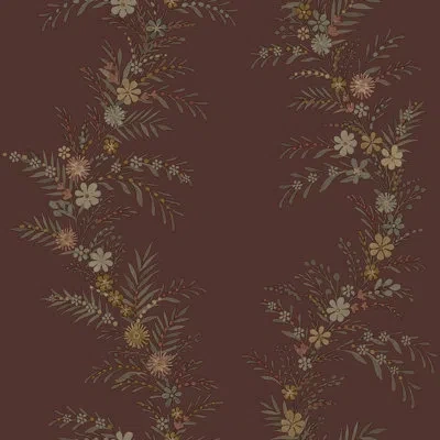 Chris Loves Julia Posy Cranberry Peel And Stick Wallpaper In Red