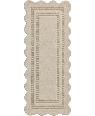 Chris Loves Julia Scottie Sco-01 2'6''x7'6'' Runner Area Rug In Nude