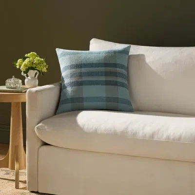 Chris Loves Julia X Loloi Andi Accent Pillow In Blue,pillow Cover Only - No Insert
