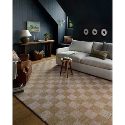 Chris Loves Julia X Loloi Calvin Wheat / Ivory Area Rug In Gold;ivory