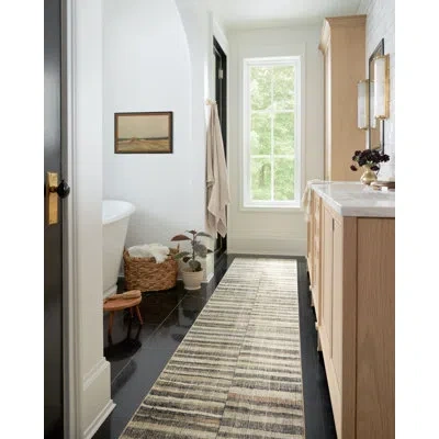 Chris Loves Julia X Loloi Humphrey Collection Hum-01 Natural / Moss, Contemporary  Area Rug In Beige;green;natural,moss