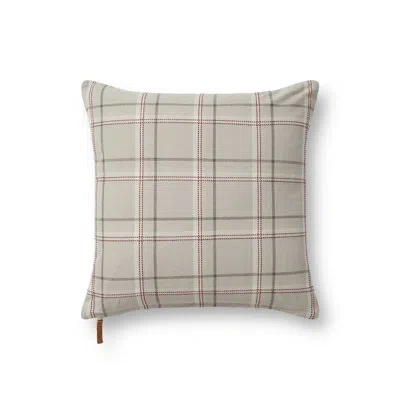 Chris Loves Julia X Loloi Ralph Collection Green / Multi Pcj0011, Pillow In Gray