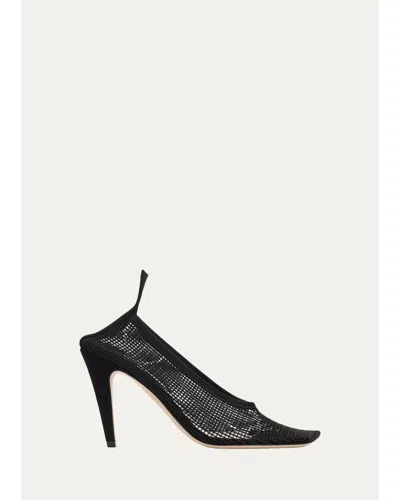 Christen 95mm Edge Mesh Cuff Pumps In Black