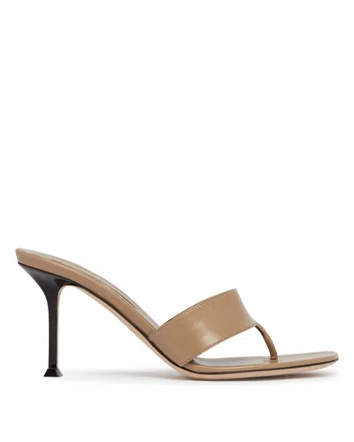 Christen Beige Helix High Thong Sandals In Neutral