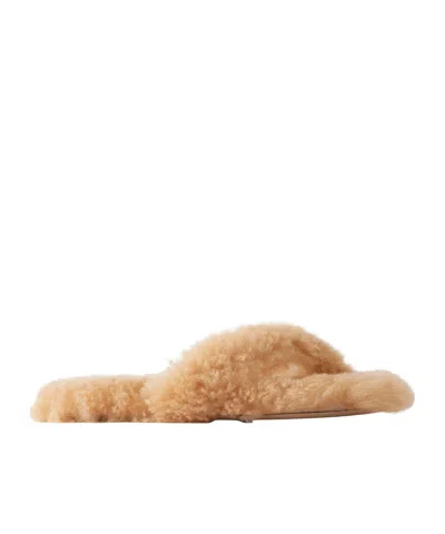 Christen Cashmere-plush Flip Flops In Multi