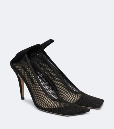 Christen Edge Stretch Suede-trimmed Mesh Pumps In Black