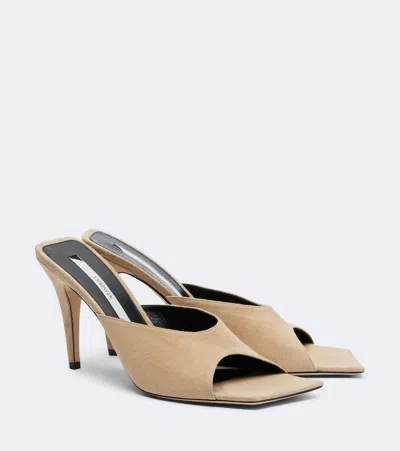 Christen Edge Suede Mules In Sand
