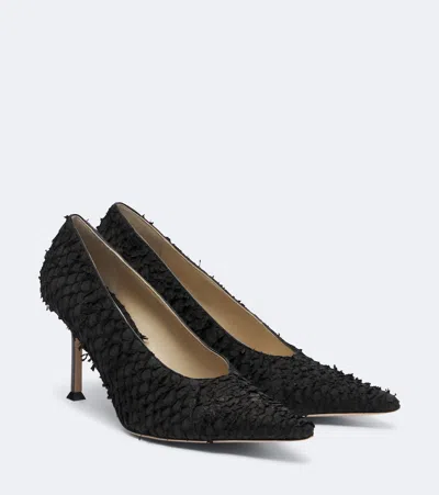Christen Helix Leather Pumps In Black