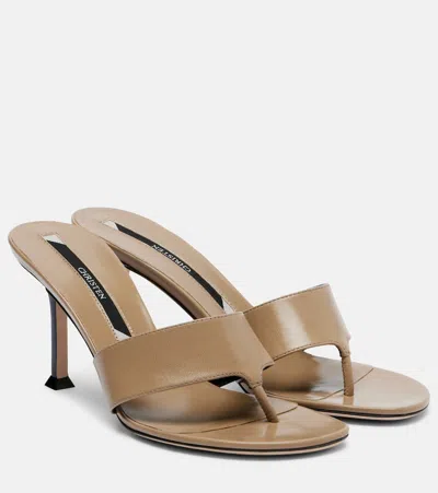 Christen Helix Leather Thong Sandals