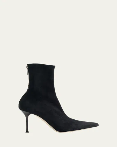 Christen Helix Stretch Stretch-suede Ankle Boots In Black