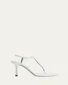 Christen Mono Leather T-strap Stiletto Sandals