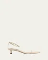 Christen Python Ankle-strap Sandals In Neutral