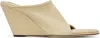 Christen Ssense Exclusive Beige 75mm Stretch Mules