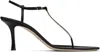 Christen Mono Leather T-strap Stiletto Sandals
