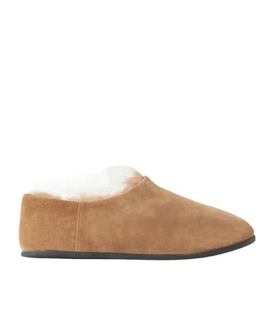 Christen Suede Slippers In Brown