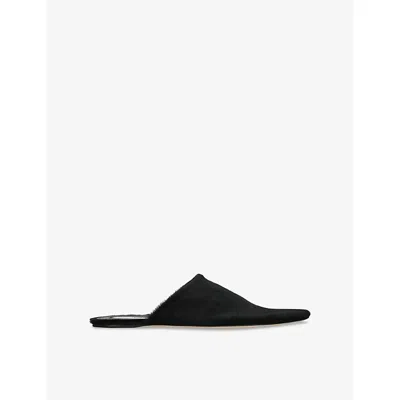 Christen Womens Black Elipse Pony Hair-leather Mules Eur 39 / 6 Uk