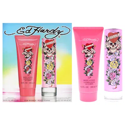 Christian Audigier Ed Hardy By  For Women - 2 Pc Gift Set 3.4oz Edp Spray, 6.8oz Body Lotion In Multi
