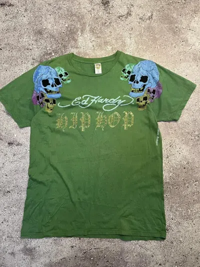 Pre-owned Christian Audigier X Ed Hardy By Christian Audigier Hip Hop Sull T Shirt