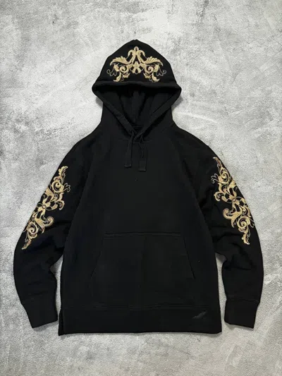 Pre-owned Christian Audigier X Ed Hardy Christian Audigier Style Scull Hoodie In Black