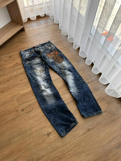 Pre-owned Christian Audigier X Ed Hardy Vintage Ed Hardy By Christian Audigier Style Japanese Jeans In Navy