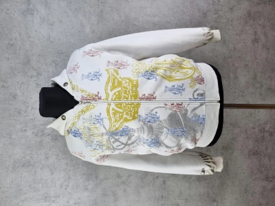 Pre-owned Christian Audigier X Ed Hardy Zip Up Hoodie In Multicolor