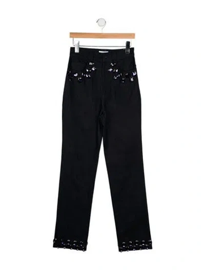 Pre-owned Christian Cowan High-rise Straight Leg Jeans In Blue