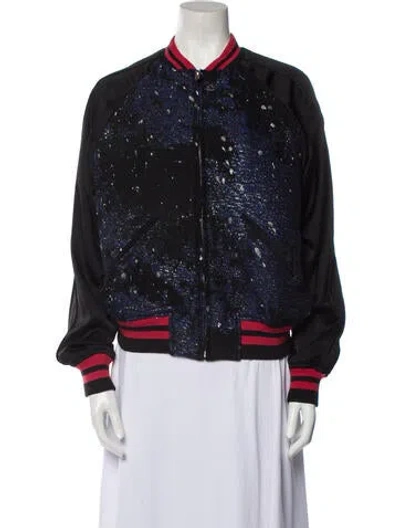 Pre-owned Christian Dada Floral Print Bomber Jacket In Neutral