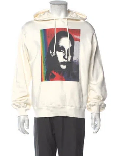 Pre-owned Christian Dada Graphic Print Crew Neck Hoodie W/ Tags In White