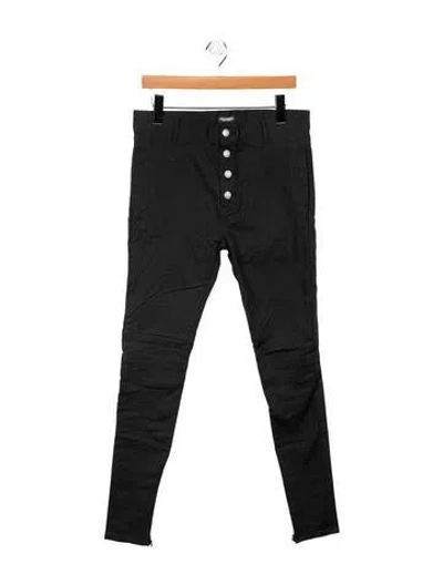 Pre-owned Christian Dada High-rise Skinny Leg Jeans In Black