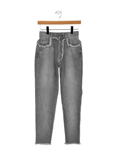 Pre-owned Christian Dada High-rise Skinny Leg Jeans In Gray